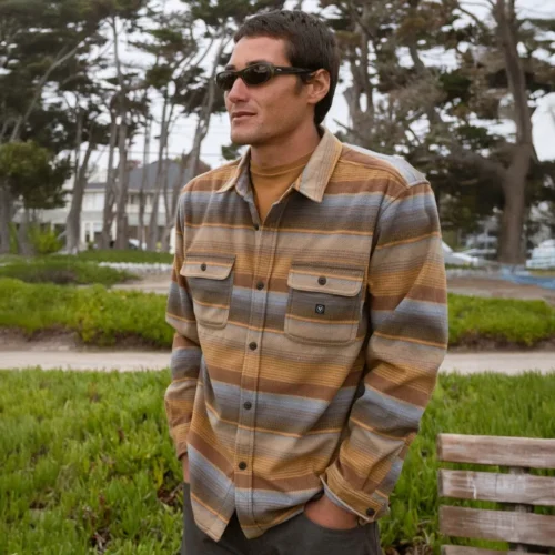 Vissla Eco-Zy Polar Flannel - Khaki - Image 4