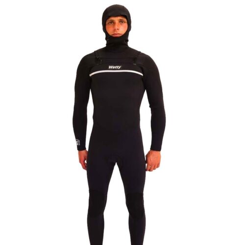 WETTY WETSUIT HOODED STEAMER 5/4 mm - BLACK